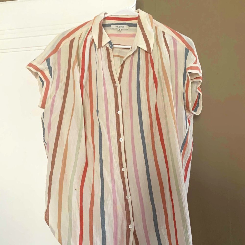 Madewell Striped Central Shirt sizeS Excellent Condition